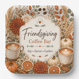 Friendsgiving Paper Plate