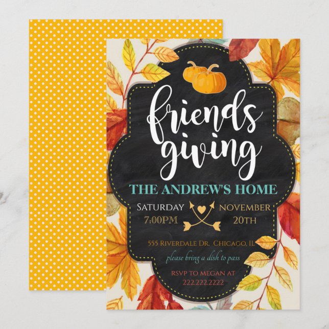 Friendsgiving Party Invitation (Front/Back)