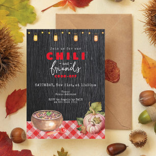 Friendsgiving Potluck Chili Cook Off Thanksgiving Invitation