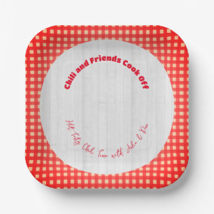 Friendsgiving Potluck Chili Cook Off Thanksgiving Paper Plate