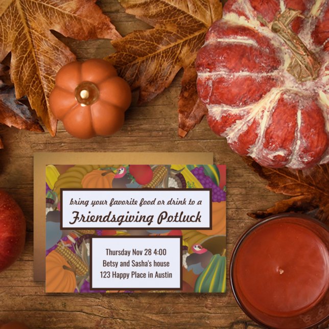Friendsgiving Potluck Invitation (Creator Uploaded)