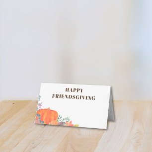 Friendsgiving Pumpkin Place Card