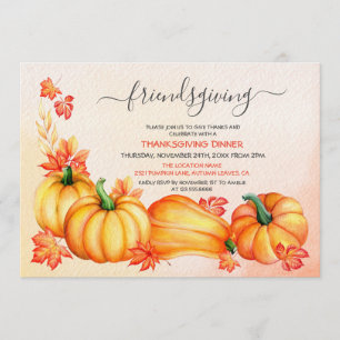 Friendsgiving   Thanksgiving Dinner Invitation