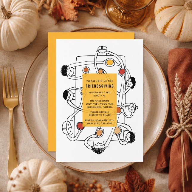 Friendsgiving Thanksgiving Dinner Invitation (Friendsgiving Thanksgiving Dinner Invitation)