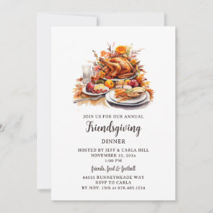 Friendsgiving Thanksgiving Dinner Invitation