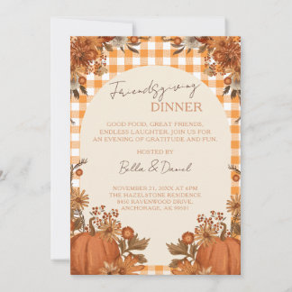 Friendsgiving Thanksgiving Dinner Party Invitation