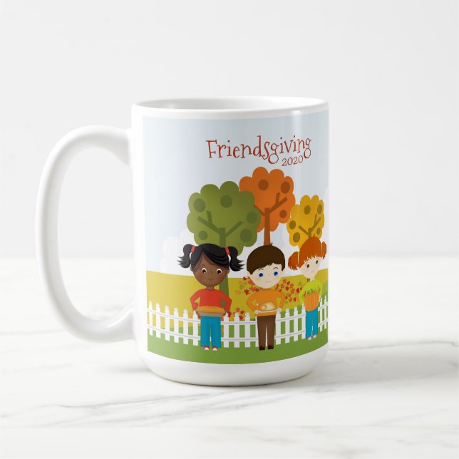 Friendsgiving Thanksgiving Feast Coffee Mug (Left)