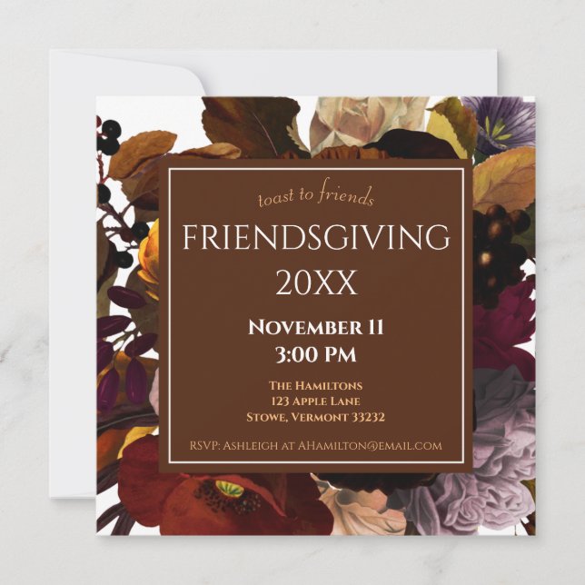 Friendsgiving Thanksgiving Feast Invitation (Front)