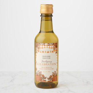 Friendsgiving Wine Bottle Label Party Favour