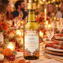 Friendsgiving Wine Bottle Label Party Favour