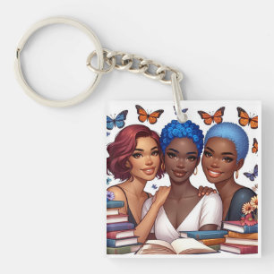 Friendship and Words Keychain