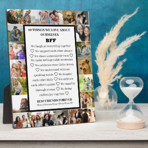 Friendship Appreciation BFF 22 Photo Collage Plaque