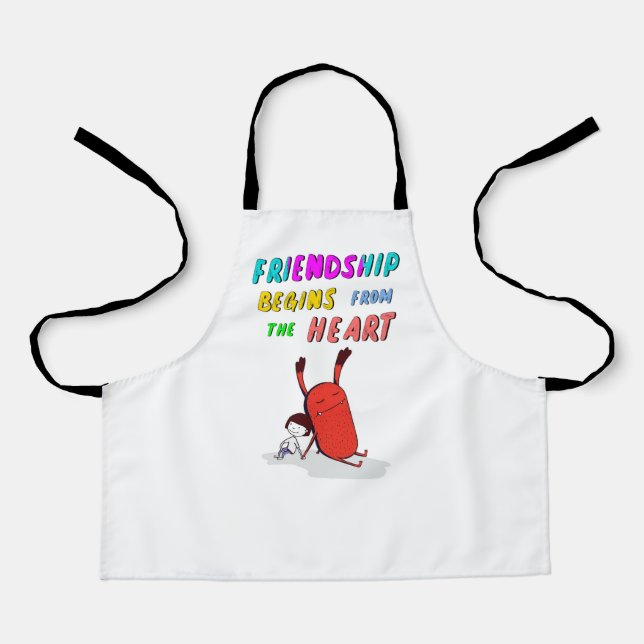 Friendship Begins From Heart July Demon 30 Friends Apron (Front)