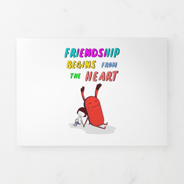 Friendship Begins From Heart July Demon 30 Friends Tri-Fold Card (Cover)
