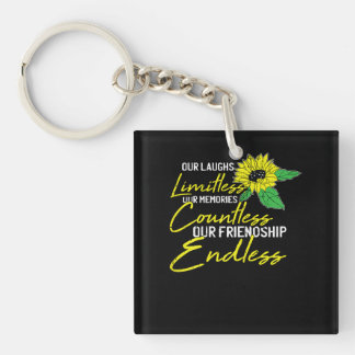 Friendship Best-Friend Cute Sunflower Bestie BFF M Keychain