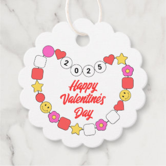 Friendship Bracelet Bejeweled Valentine's Day Favour Tags