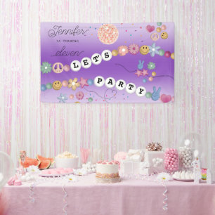 Friendship Bracelet Girl Jewellery Birthday Party Banner