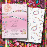 Friendship Bracelet Girl Jewellery Birthday Party Invitation<br><div class="desc">A unique hand drawn friendship bracelet design featuring different types of cute beads perfect for tween or teens. A friendship bracelet illustration perfect for girls birthday party invitations, decor and favours as well as kids bedroom decor or personalized gifts. This friendship bracelet design is perfect for anyone who loves to...</div>