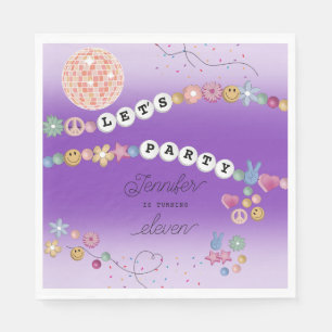 Friendship Bracelet Girl Jewellery Birthday Party Napkin