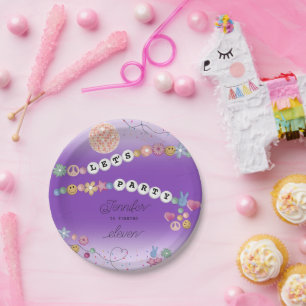 Friendship Bracelet Girl Jewellery Birthday Party Paper Plate