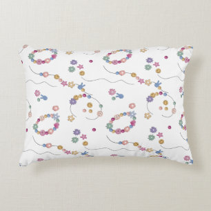 Friendship Bracelet Girl Jewellery Pattern Accent Pillow