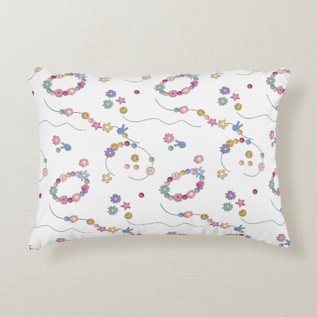 Friendship Bracelet Girl Jewellery Pattern Accent Pillow (Front)