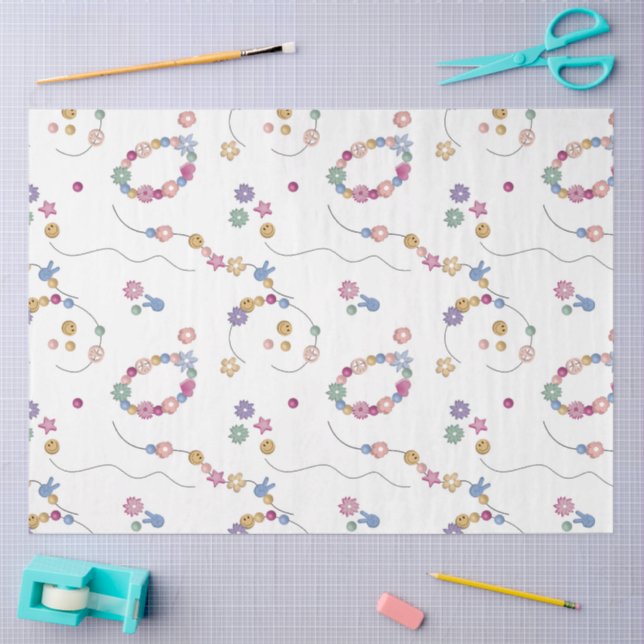 Friendship Bracelet Girl Jewellery Pattern Tissue Paper (Craft)