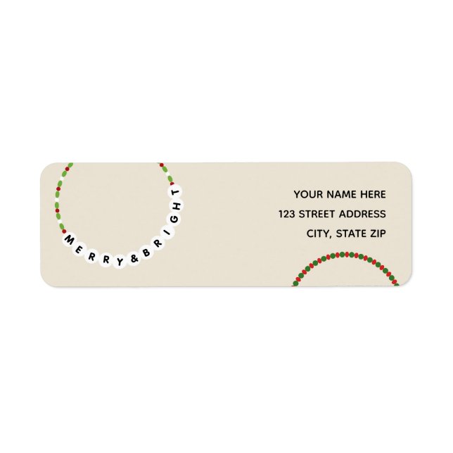 Friendship Bracelet Merry And Bright Christmas (Front)