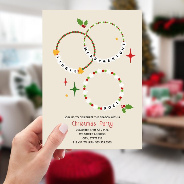 Friendship Bracelets Christmas Party Invitation (Creator Uploaded)