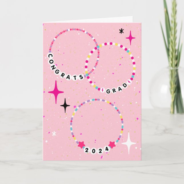 Friendship Bracelets Class of 2024 Graduation Card (Front)