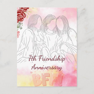friendship celebration holiday postcard