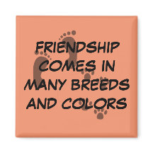 Friendship comes in many breeds and colours magnet