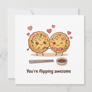Friendship Compliment Korean Greeting With Pajeon  Card