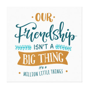 Friendship day big thing canvas print