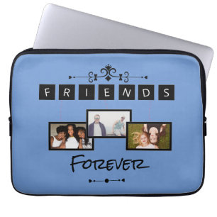 Friendship day personalized template photo collage laptop sleeve