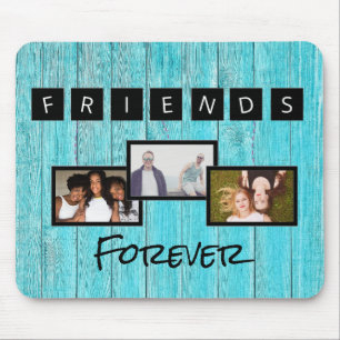 Friendship day personalized template photo collage mouse pad