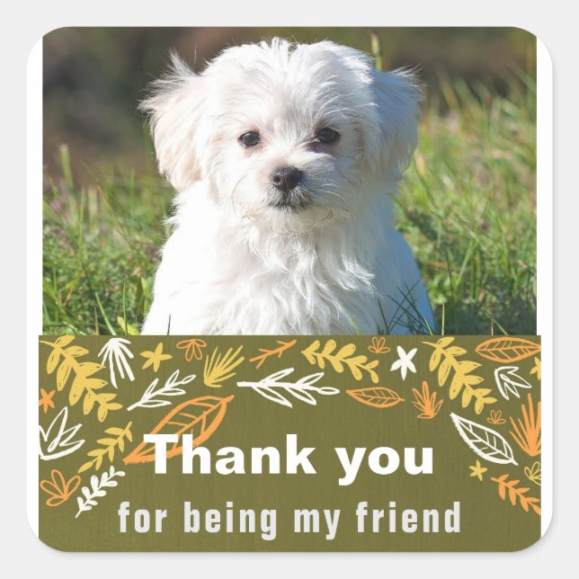 Friendship day square sticker (Front)