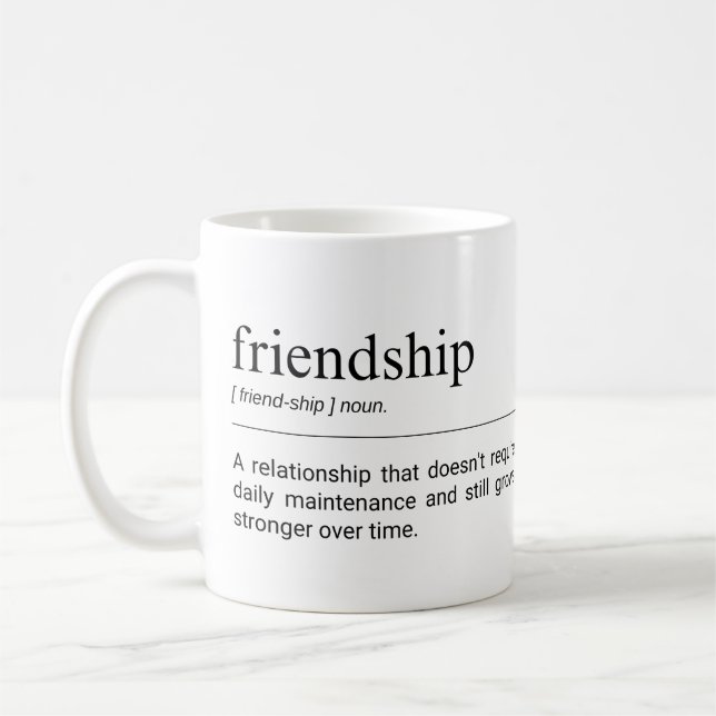 Friendship Definition Cute Best Friend Quote Coffee Mug (Left)