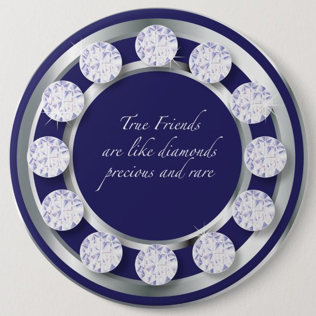 Friendship Diamond 6 Inch Round Button (Front)