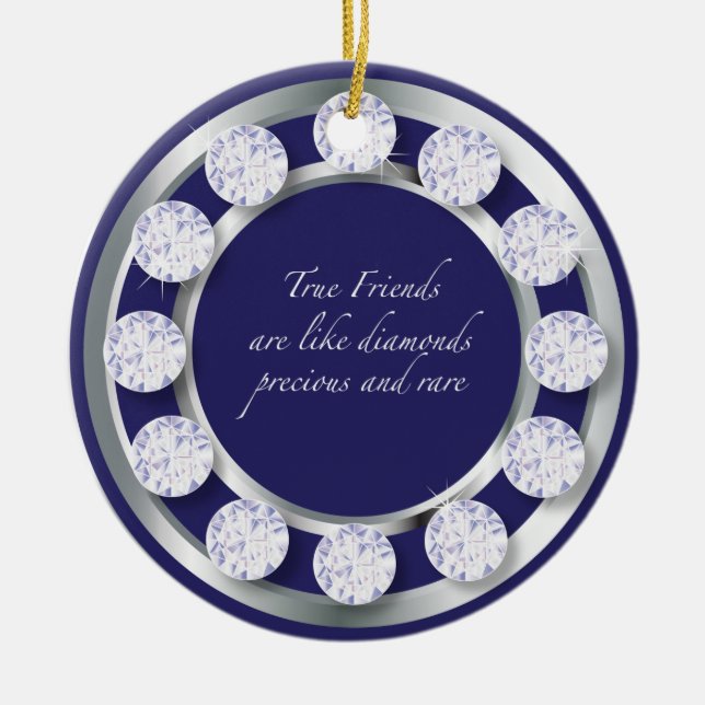 Friendship Diamonds Ceramic Ornament (Front)