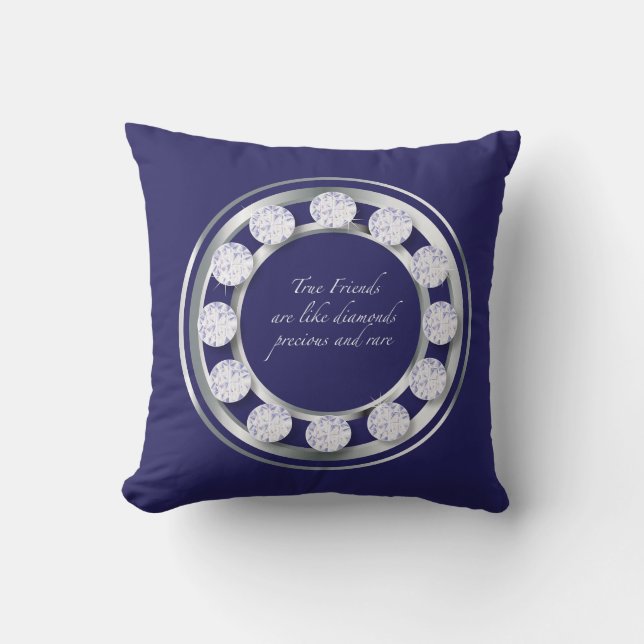 Friendship Diamonds Throw Pillow (Front)