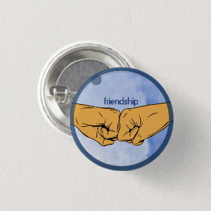 Friendship Fist Bump 1 Inch Round Button