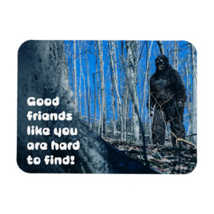 Friendship For Anyone Bigfoot in the Woods humour  Magnet