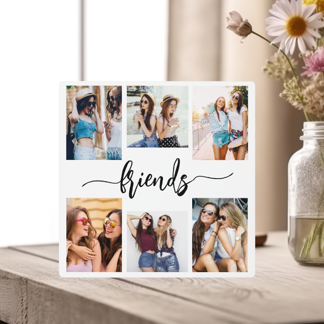 Friendship Friends 6 Photo Collage Keepsake Gift Plaque (Creator Uploaded)