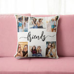 Friendship Friends 6 Photo Collage Keepsake Gift Throw Pillow<br><div class="desc">Celebrate the essence of friendship with the Friendship Friends 6 Photo Collage Keepsake Gift Throw Pillow. Personalized with a beautifully arranged collage of six cherished photos, it captures the special moments shared with your closest friends. Crafted from high-quality materials, this pillow adds a stylish and sentimental touch to any space,...</div>