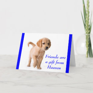 Friendship Golden Retriever Puppy Dog Card