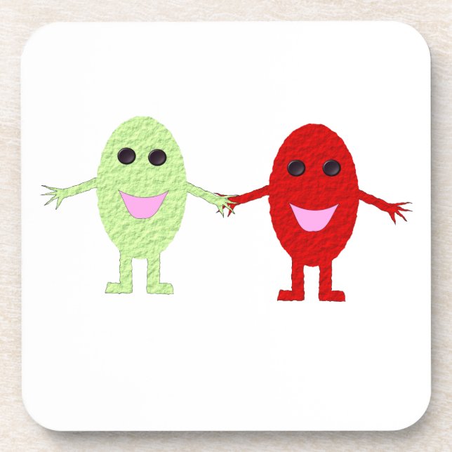 Friendship Grapes Cork Coaster (Front)