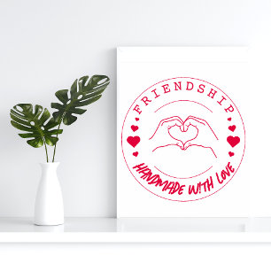 Friendship Handmade with Love Craft Stamp– Self-inking Stamp