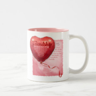 Friendship Heart Balloon Two-Tone Coffee Mug