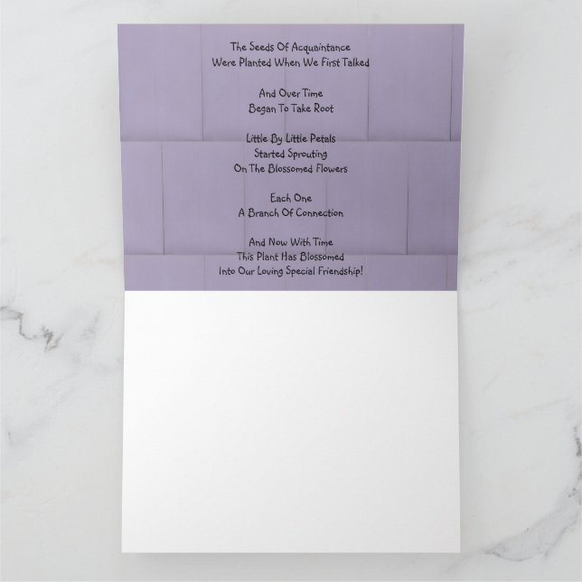 Friendship In Bloom  Card (Inside)